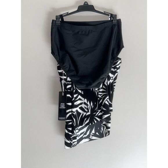 Magicsuit By Miraclesuit Elsa Tankini Top & Bottom Swimsuit Black V Neck Size 10 - Picture 6 of 16